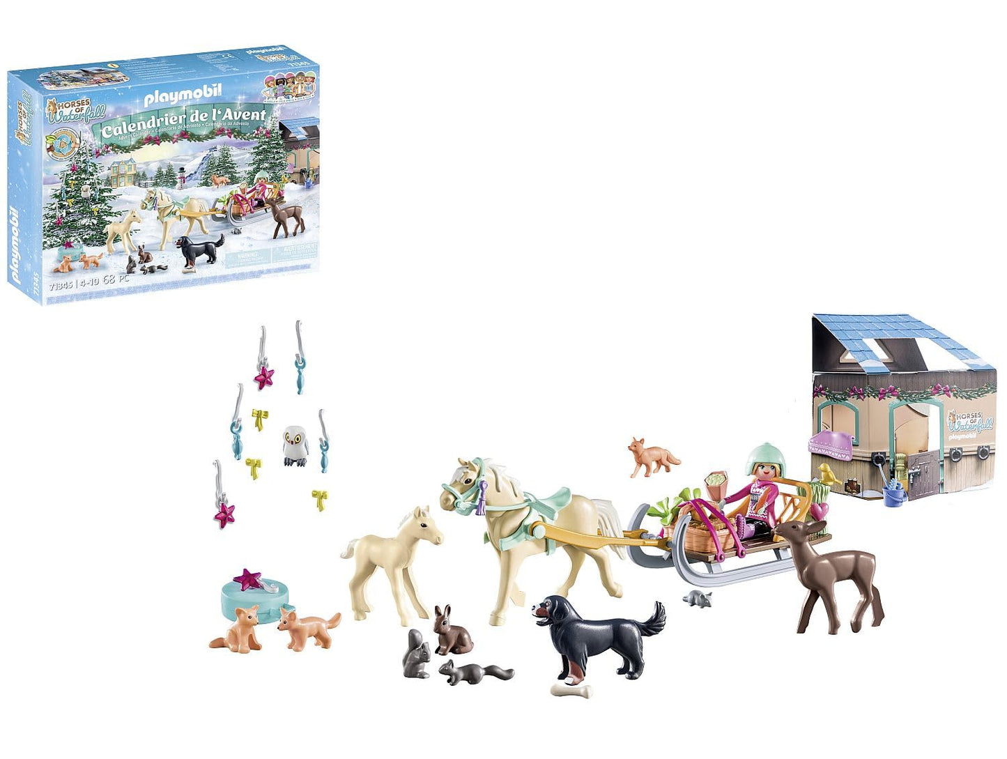 Playmobil 71345 Advent Calendar - Christmas Sleigh Ride, Countdown to Christmas, Includes 24 doors to open each day in December, Christmas toy for children ages 4 years+