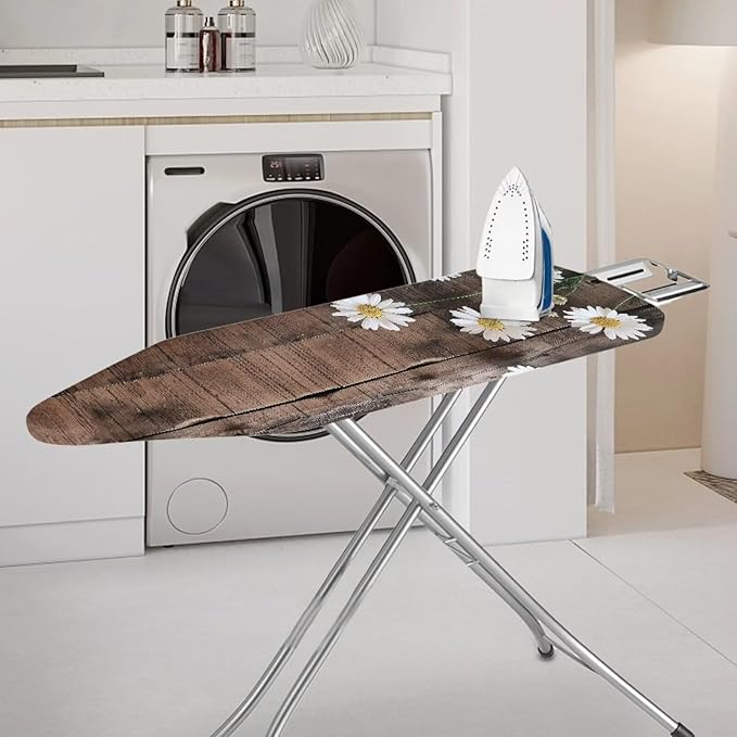 Brown Wood Ironing Board Cover 15x54 Inch Ironing Board Protector Daisy