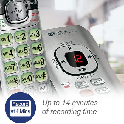VTech CS6719-2 2-Handset Cordless Phone with Caller ID/Call Waiting, Handset Intercom & Backlit Display/Keypad, Silver