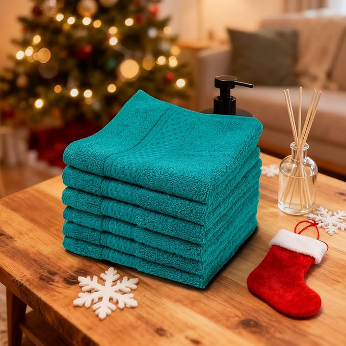 Cleanbear Wash Cloths Turquoise Washcloths