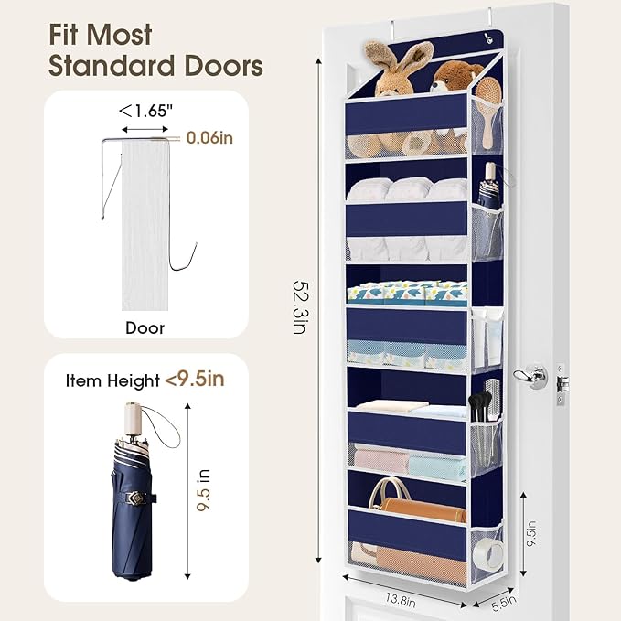 1 Pack Over The Door Organizer, Hanging Storage Organizer