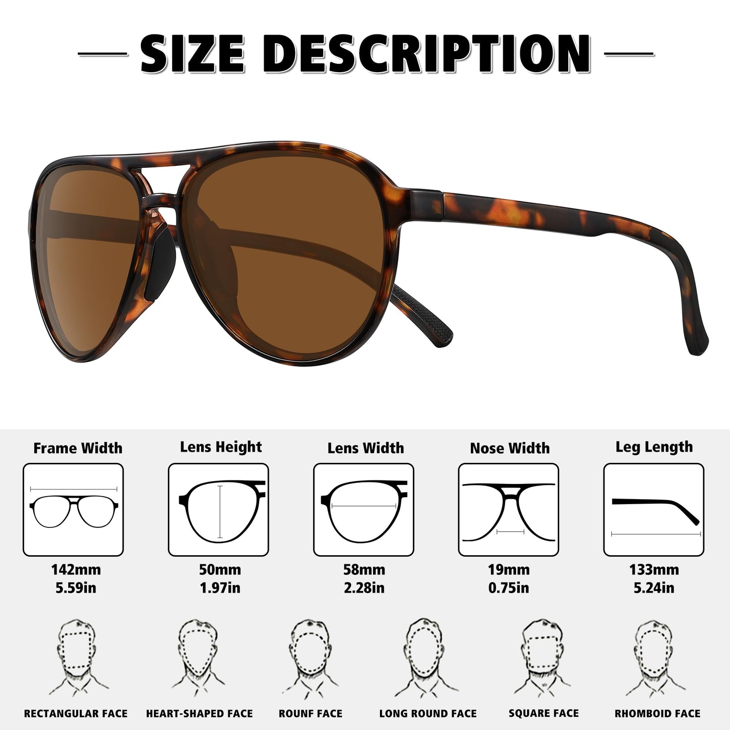 STORYCOAST Polarized Aviator Sunglasses for Men Women Classic Retro Aviators Sports Driving Running Sun Glasses 3Pack-Black+Tortoise/Brown+Leopard/Gradient Brown