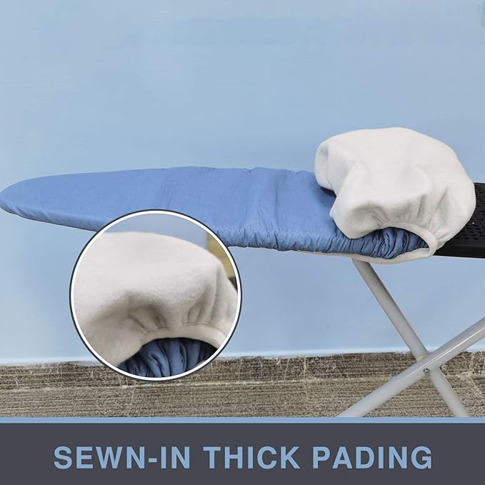 Ironing Board Cover and Pad, Standard Size 15x54, Thick Padding, Elastic Edge