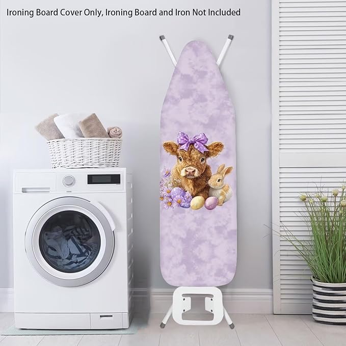 Yak and Easter Egg Bunny Ironing Board Cover and Pad