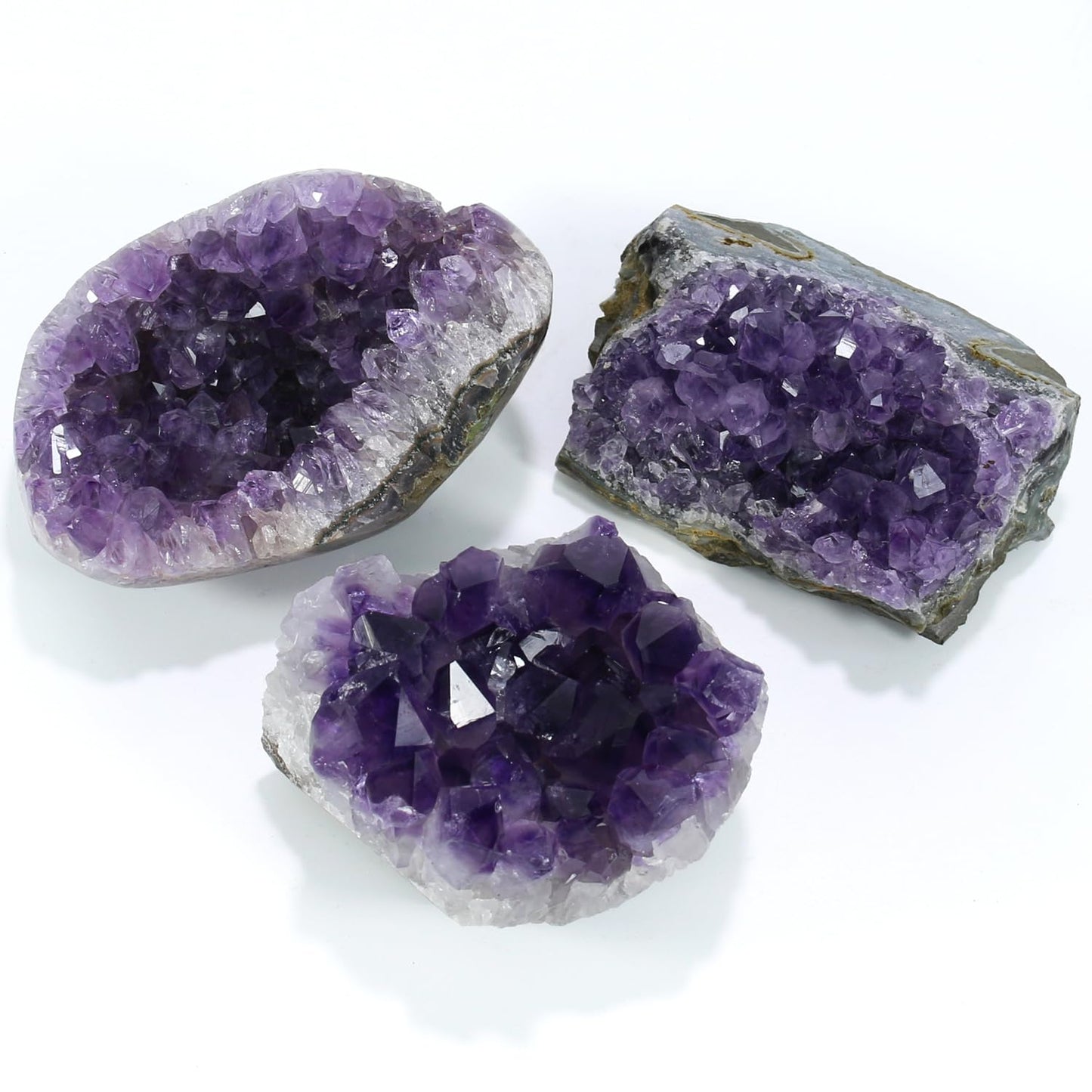 Namzi Raw Amethyst Stones and Crystals Rock, Natural Amathesis Crystal Clusters, Geodes with Crystals, Cuarzo Amatista Original, Real Amethyst Crystals Geode, Gemstones, Healing Crystals(1.1Lb)