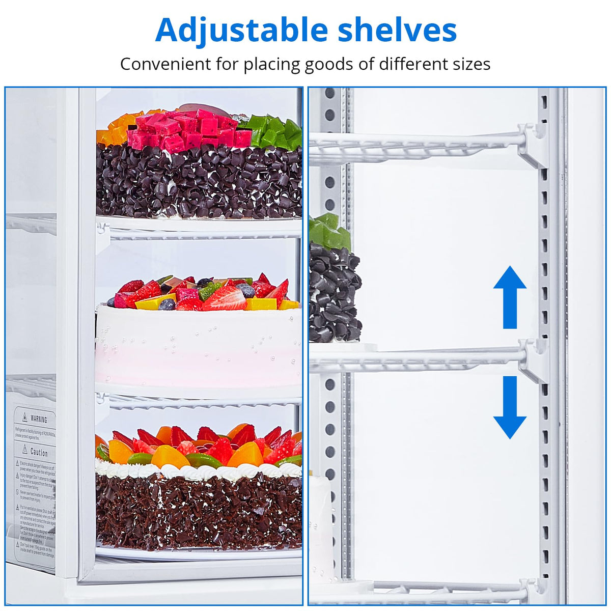 IDEALHOUSE 8.4 Cu.FT Commercial Refrigerator Display,Glass Door Beverage Cooler,Adjustable Shelving,LED Lighting,Countertop Fridge