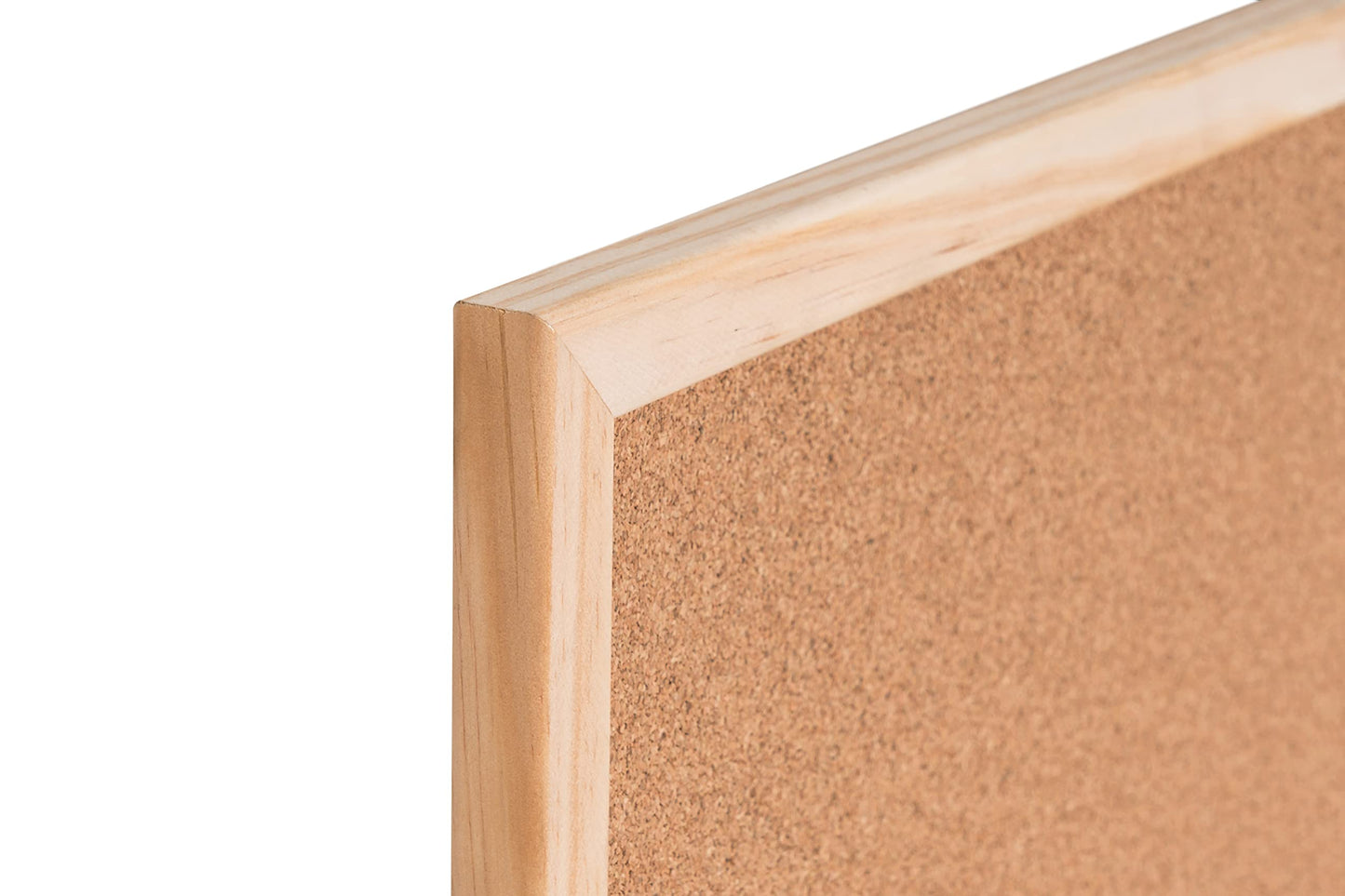 Bi-Office Basic Cork Board, Pine Wood Frame, 90 x 60 cm, brown