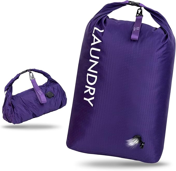 Travel Laundry Bag, Vacuum Compression Dirty Clothes Travel Bag, Waterproof