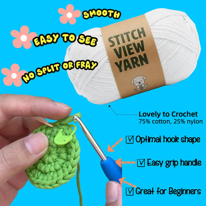 BUNUKY Crochet Kit for Beginners Adults - Complete DIY Amigurumi Puppy Dog Starter Set with Video Tutorial | Easy Learn to Crochet Kit with All Supplies | Craft Gift for Women Teens Girls