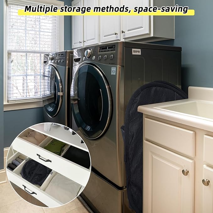 Collapsible Laundry Basket, 90L Foldable Pop-up Laundry Hamper