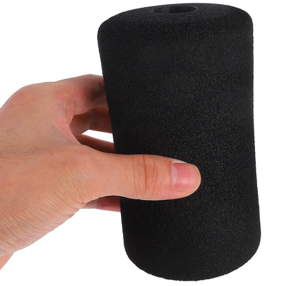 POPETPOP 4 Pcs Foot Foam Pads Rollers Replacement: Foam Foot Pad Rollers Tube Cover, Gym Replacement for Weight Bench, Leg Extension, Exercise Machine (Black)