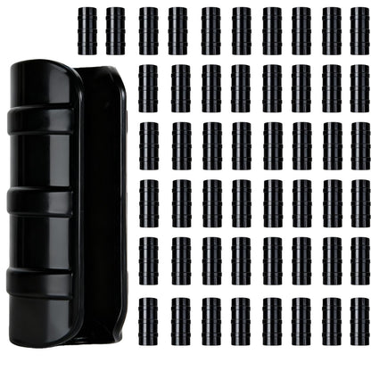 50PCS 1 Inch(32mm) Greenhouse Clips – Black Plastic Clamps for PVC Pipe, Garden Buildings, Greenhouse Films, Sunshade Nets, Shelters, Farming, and Gardening (1 in)