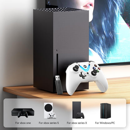 RALAN Wireless Controller with Paddles for Xbox One S/X, Xbox Series S/X, Windows PC, 2.4G Wireless Adapter with 3.5mm Headphone Jack, ALPS Joystick, Hall Effect Sensing trigger