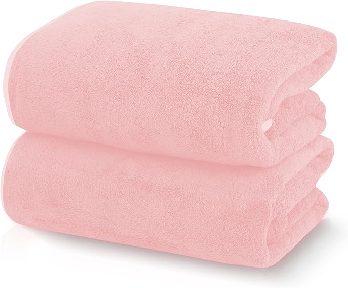 TENSTARS Silk Hemming Bath Towels