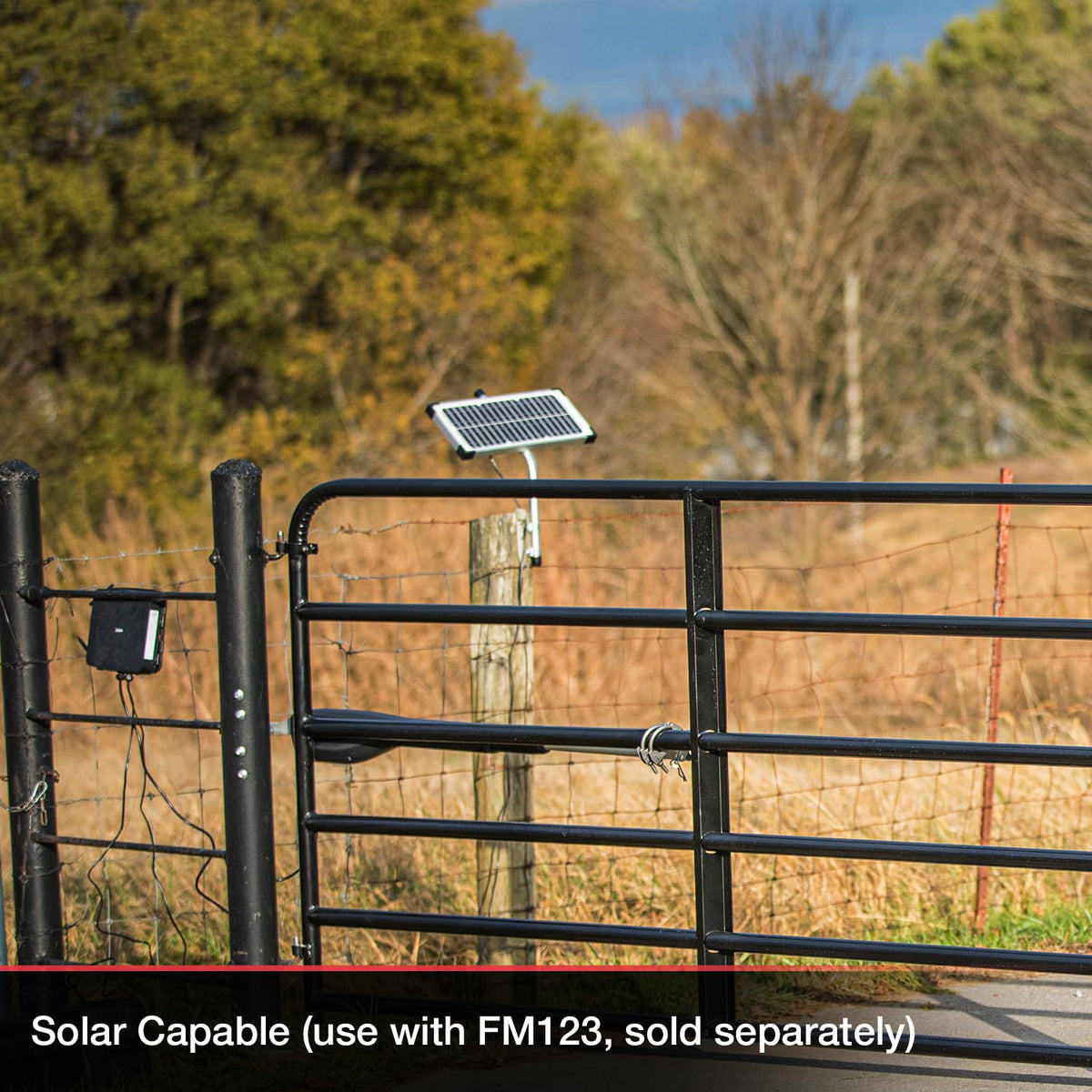 Mighty Mule MM271 Automatic Gate Opener, Solar Ready, Comes with Gate Opener Remote and More-Up to 12ft Long or 300lb, Black, 1 Gate Opener Kit
