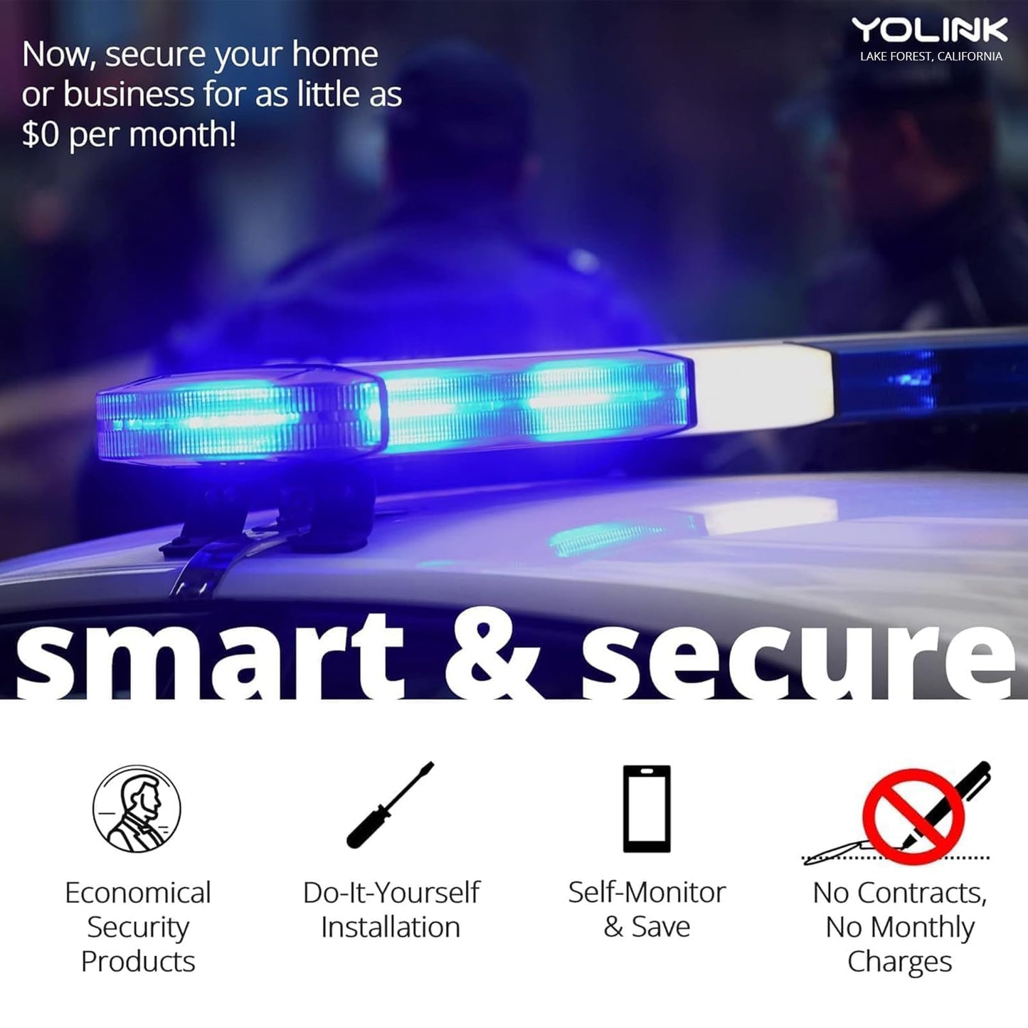 YoLink Hub and Outdoor Security Siren & Smart Alarm Controller Kit - Loud 110 dB, Wireless, Battery-Powered, 1/4 Mile Range, Android-iOS App, Alexa, Google, IFTTT, Home Assistant