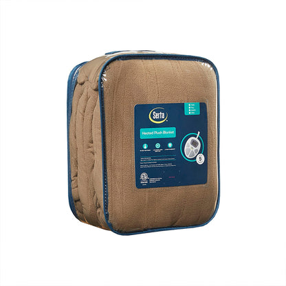 Serta Heated Blanket - Reversible Fleece to Sherpa Electric Blanket, Fast Heating, Auto Shut Off Timer, Multi Heat Setting, ETL Certified, Machine Washable, Grey Full 84"x 77"