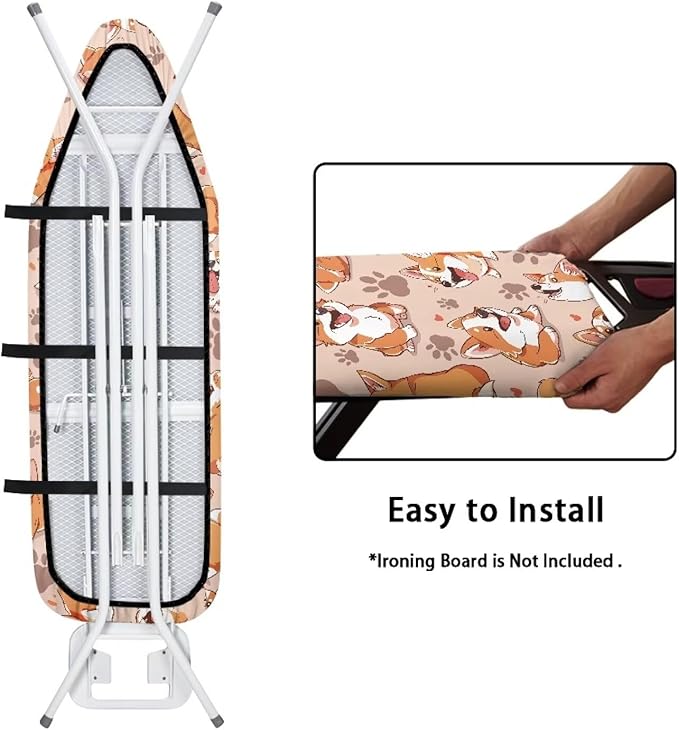 Sprowallow Cute Corgi Ironing Board Cover and Pad