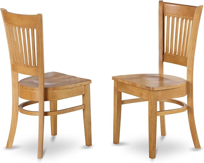 East West Furniture ANVA5-OAK-W 5 Piece Dining Set Includes a Round Dining Room