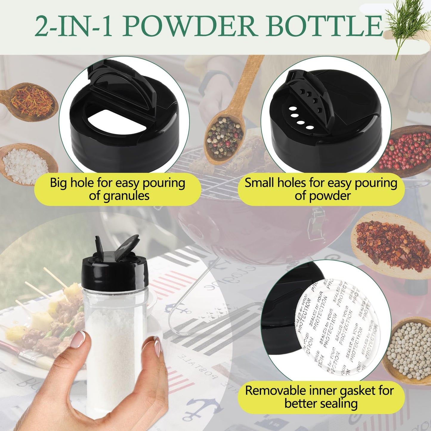 Portable Camping Spice Jars Organizer Kit for Travel, Canvas Seasoning Storage Bag Organizer with 5 Spice Bottles for Salt/Pepper, 5 Oil Spray, Condiment Container Set for BBQ, Hiking, Picnics