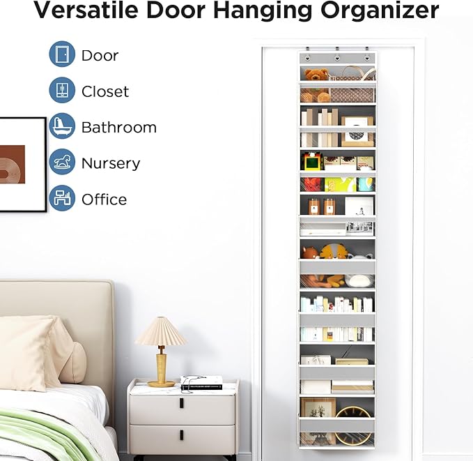 Over The Door Organizer, 8 Shelf Door Hanging Organizers