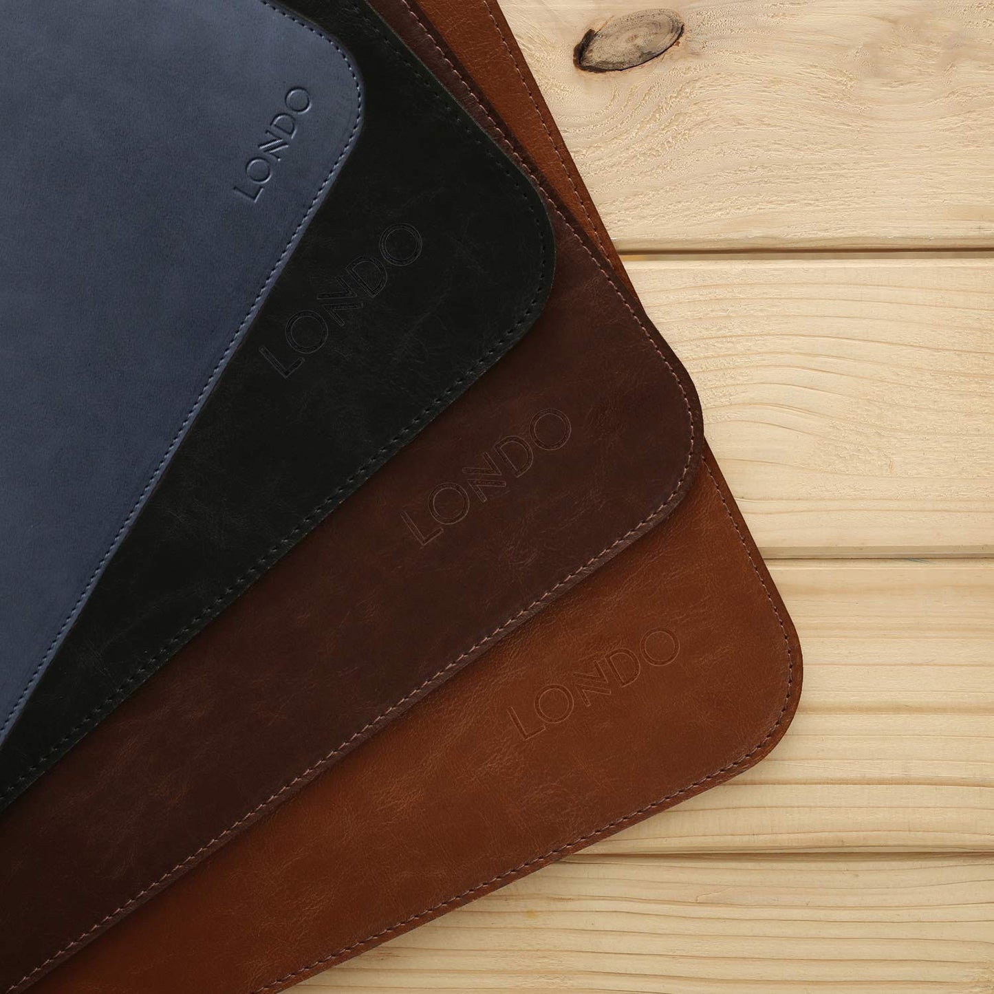 LONDO OTTO430 Leather Extended Mousepad - Desk Mat, Gray, L