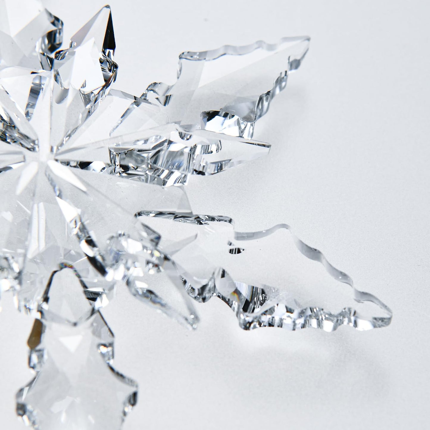 2025 Edition Crystal Snowflake Ornament Christmas Tree Ornament Home Decor Gift (2025-Transparent)