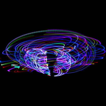 The Hoop Shop Light Up LED Hula Hoop Designed and Hand Crafted in Michigan with Beautiful Auto Strobing Rainbow Lights