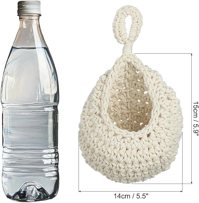 PATIKIL Hanging Fruit Baskets for Kitchen, Mini Size Teardrop Home Decor