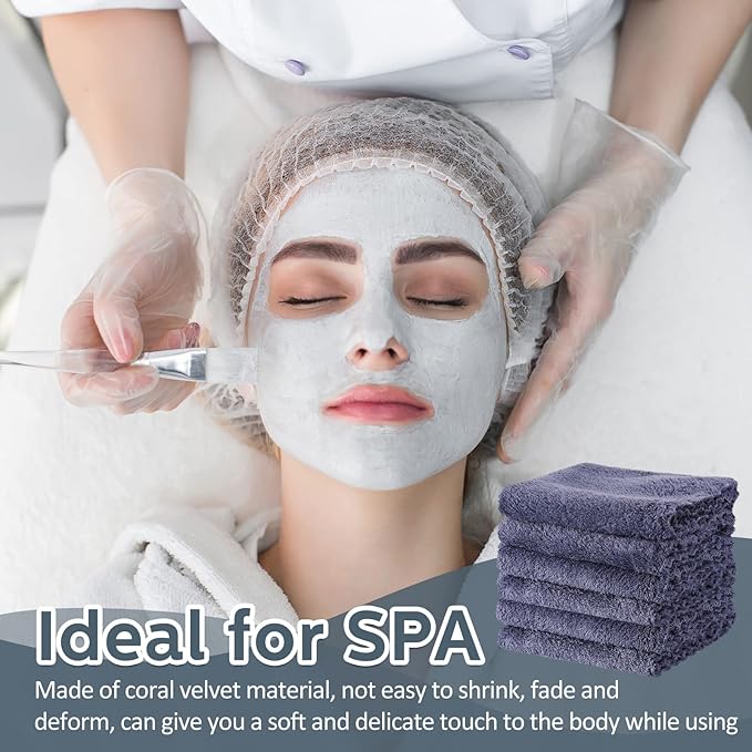 Newwiee 100 Pcs Washcloths Bulk Quick Drying Bathroom Wash Clothes 12 x 12 Inch