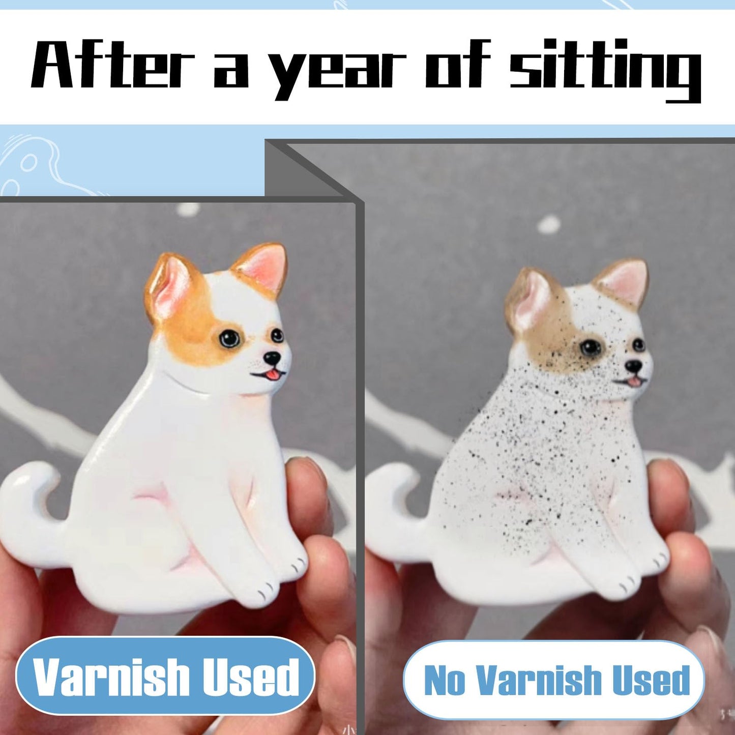 100ml Air Dry Clay Glaze, Air Dry Clay Varnish Can Not Only Used to Prevent Clay Cracking, Scratches, and Wear, It Can Also Having a Gloss Glaze Effect (Gloss)