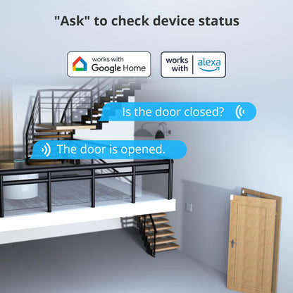 SONOFF DW2 Wi-Fi Wireless Door Window Sensor,APP Alert for Home Automation Wireless Alarm Security System, Compatible with IFTTT, No Gateway Required.