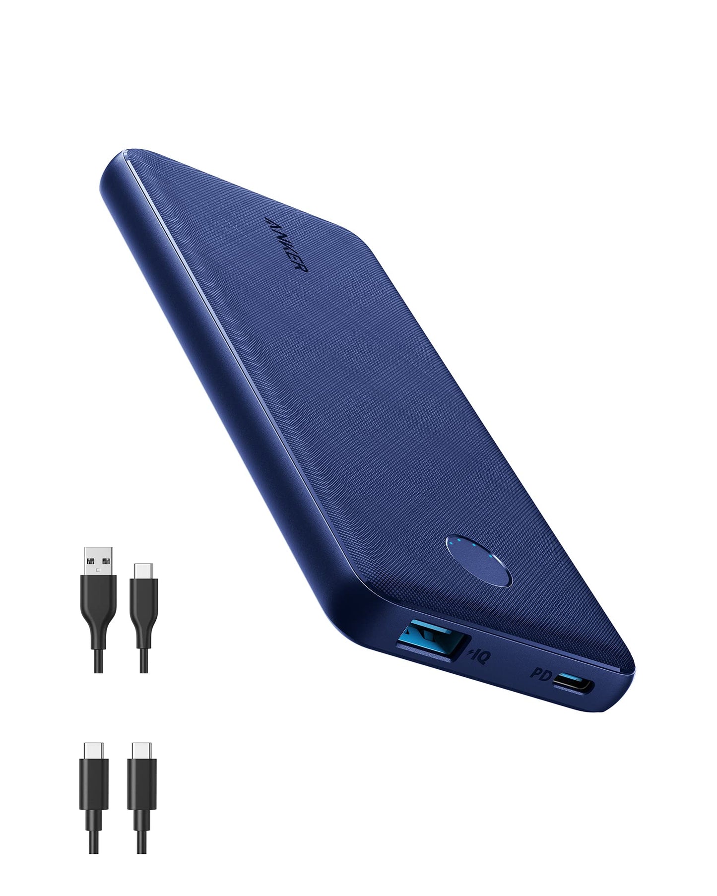 Anker Portable Charger, USB-C Portable Charger 10K with 20W Power Delivery, Power Bank (PowerCore Slim 10K PD) for iPhone 14/13/12 Series, S10, Pixel 4, and More