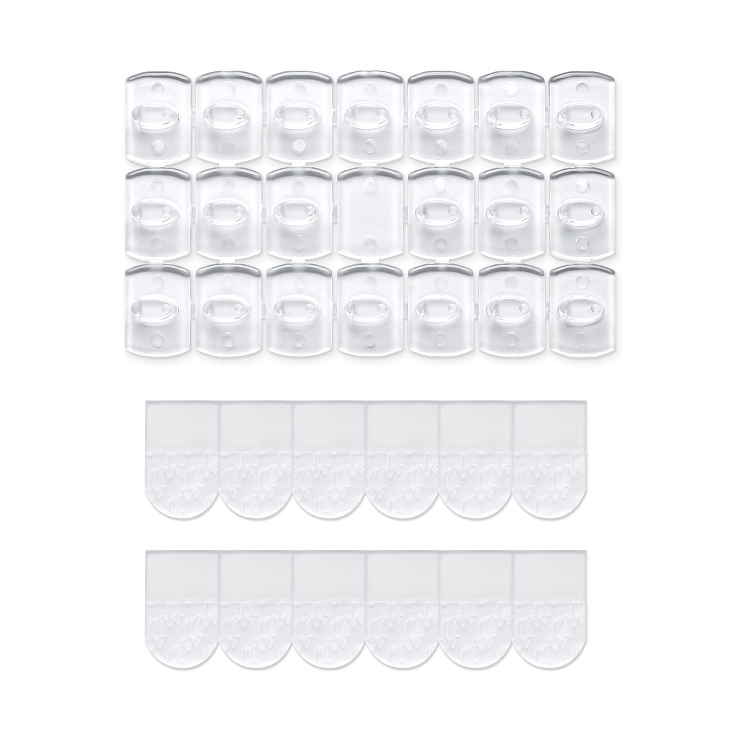 MOVELYST 240 Mini Clear Light Clips with 300 Adhesive Strips, Damage-Free Indoor Mini Wall Hooks for Hanging, Removable Clips for Christmas Decoration