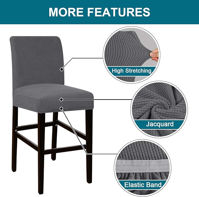 Turquoize Stretch Bar Stool Cover Counter Stool Pub Chair Slipcover