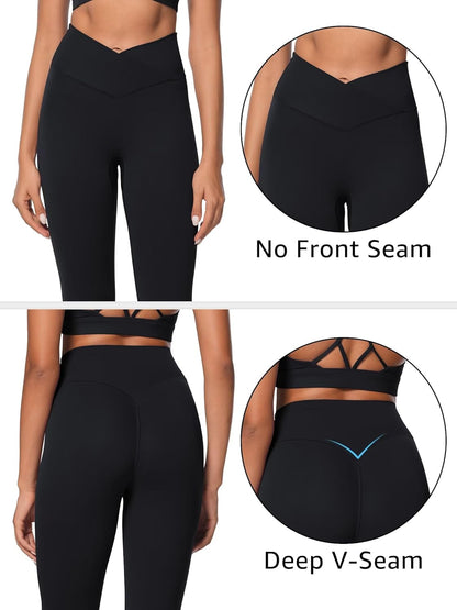Sunzel Sunlissia Hidden Butt Lifting Scrunch Workout Leggings for Women, Crossover High Waist Yoga Pants with Tummy Control