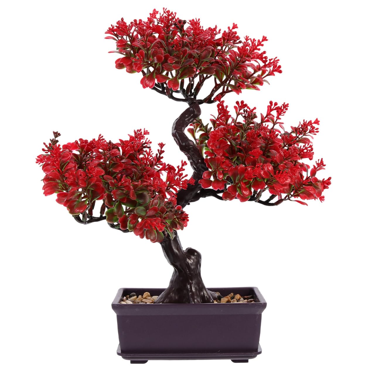 Cabilock Artificial Bonsai Tree Decor, Small Fake Plants Indoor for Home Office Desk, Faux Potted Plant Zen Japanese Trees for Men Living Room Shelf Decorations