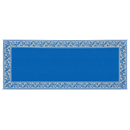 Stylish Camping Ming's Mark RC3 Stylish Camping Reversible Classical Patio Mat - 8' x 20', Blue/Beige