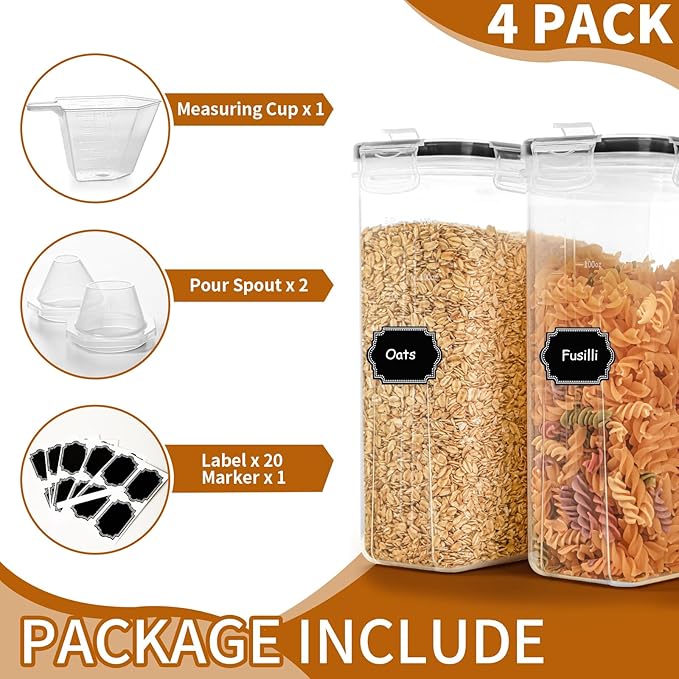 Cereal Containers Storage Set, Cereal Dispensers