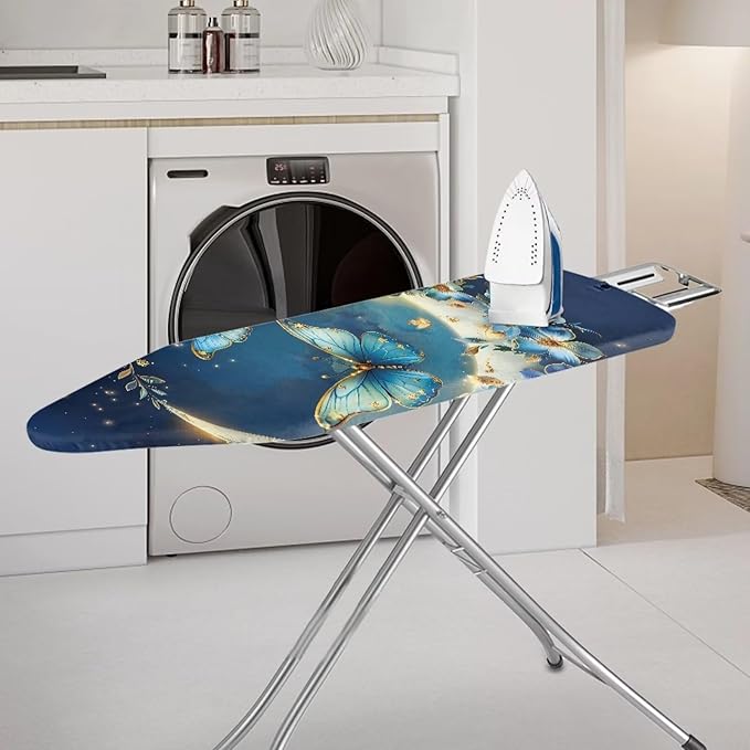 Butterfly Flower Ironing Board Cover and Padding 15 x 54 Non-Slip Ironing Board