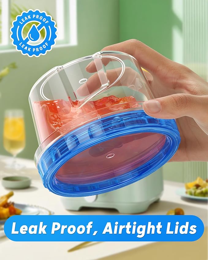6 Pack-17oz Freezer Storage Containers, Plastic Food Storage Containers