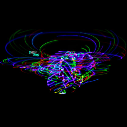The Hoop Shop Light Up LED Hula Hoop Designed and Hand Crafted in Michigan with Beautiful Auto Strobing Rainbow Lights