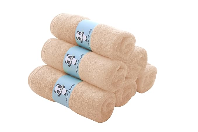 HIPHOP PANDA Baby Washcloths, Rayon Made from Bamboo