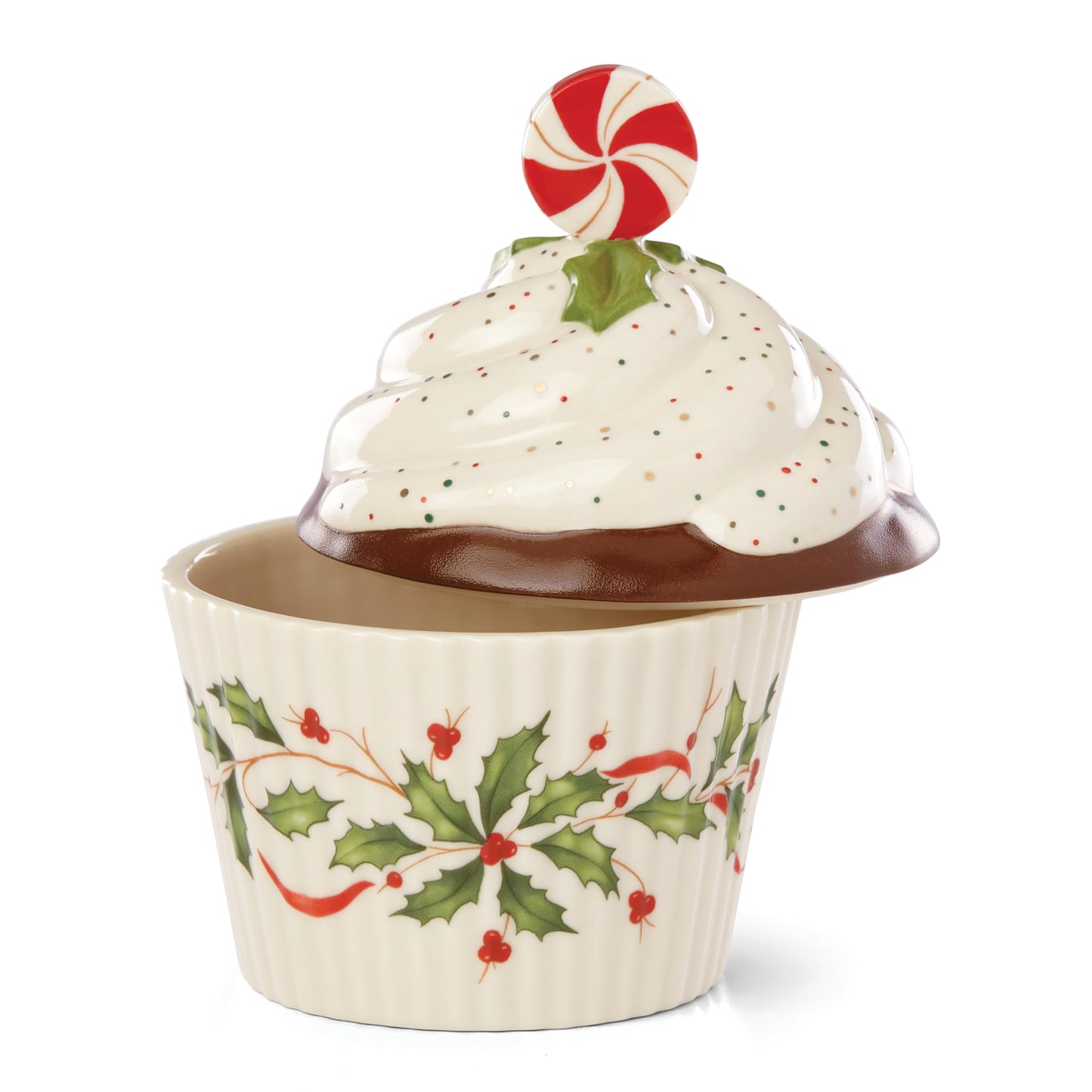 Lenox 886642 Holiday Bakeshop Cupcake Candy Dish, Christmas Hosting