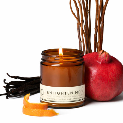 Bia Candle Co. Enlighten Me, Pineapple Pomegranate Cedar Soy Candle, Vanilla Orange, Perfume-Inspired, Hand Poured USA, High Fragrance Load, Lead-Free Wick, Mood Lifting Candle, 7 oz