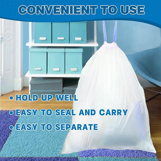 1.2 Gallon Mini Trash Bags Drawstring