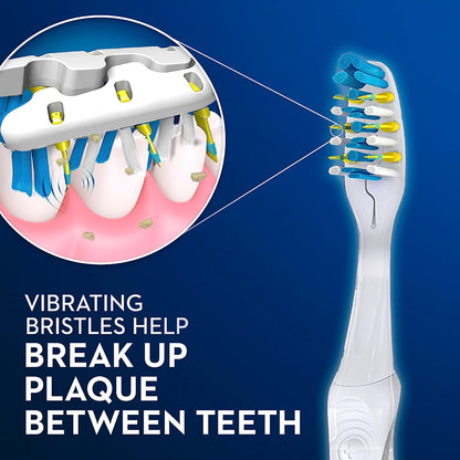 Oral-B 3D White Pulsar, Battery electric toothbrushes, 2 count SOFT toothbrush pack, removes stains, whitens teeth, travel essentials tooth brush