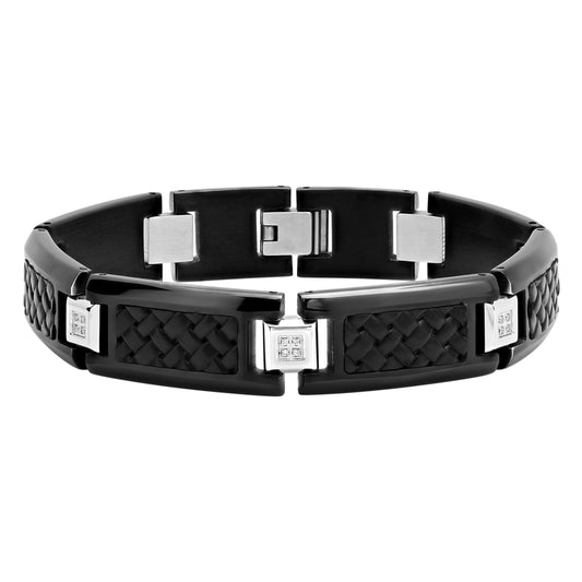 Men's Stainless Steel Bracelet Woven Link Fashion Accessory
