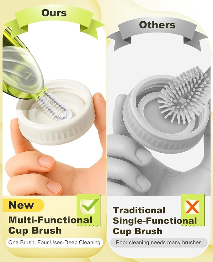 4 in 1 Cup Lid Gap Cleaning Brush Set 2 Pcs