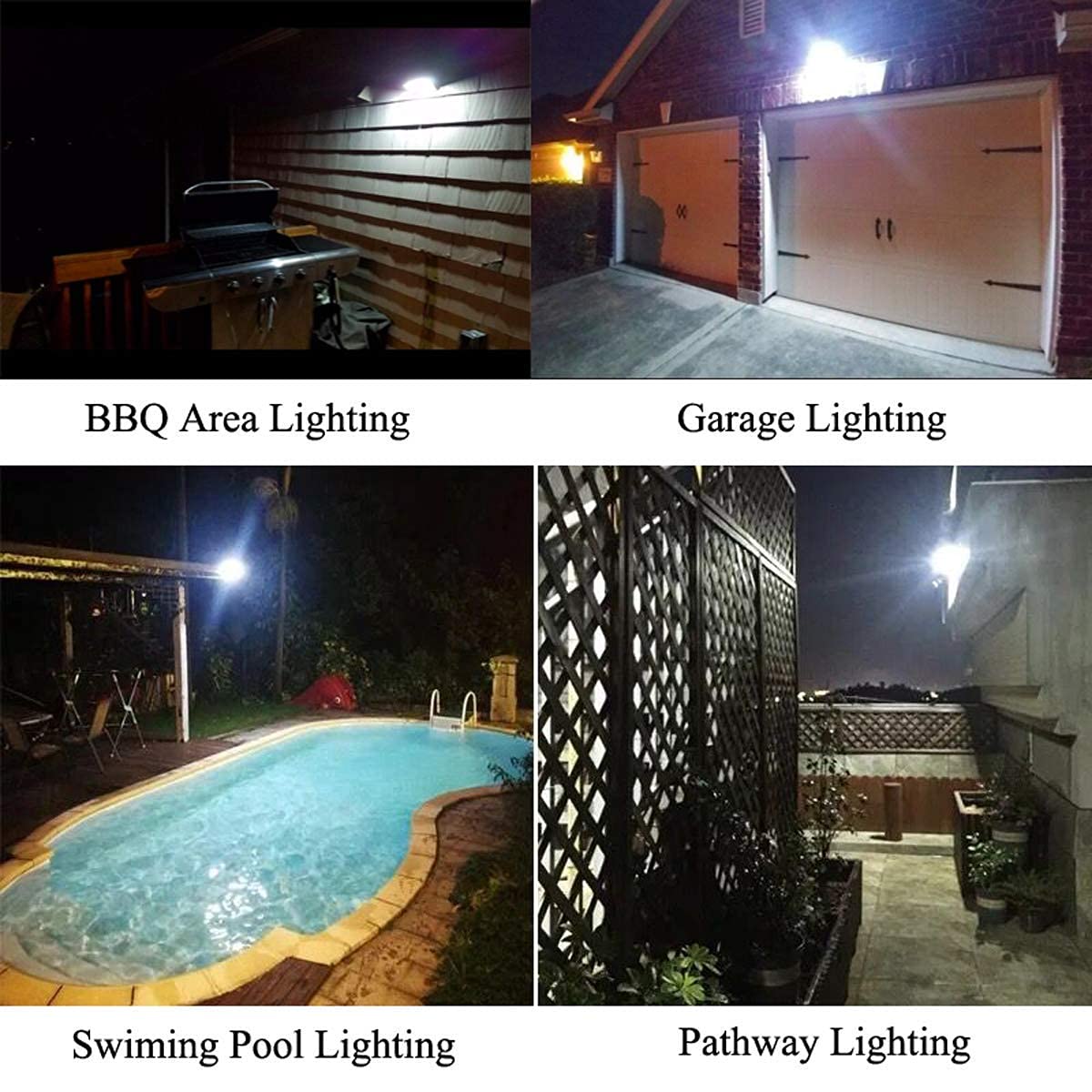 iThird Solar Lights Outdoor Motion Sensor, LED Solar Powered Security Lights Stainless Steel for Yard Patio Garage Waterproof 3 Modes Super Bright(Daylight)